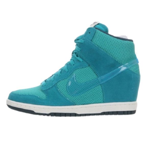 Nike Shoes - Rare 2013 Turquoise Sky Hi Dunk Wedge Sneakers